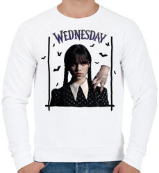 printfashion Wednesday és Izé - Férfi pulóver - Fehér (11607757)