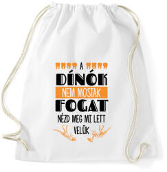 printfashion A dínók nem mostak fogat - Sportzsák, Tornazsák - Fehér (10351696)
