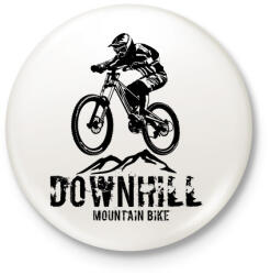 printfashion downhill - Kitűző, hűtőmágnes - Fehér (4106009)