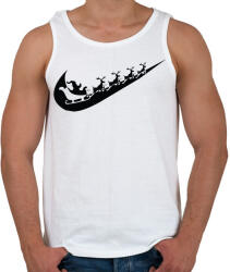 printfashion nike márkaparódia fekete - Férfi atléta - Fehér (10811724)