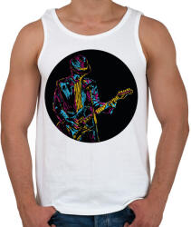 printfashion Rocker gitáros - Színes - Férfi atléta - Fehér (6378175)