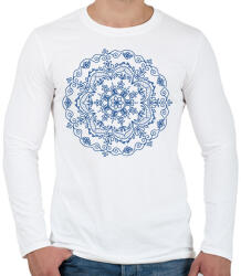 printfashion Kifesthető mandala5 - Férfi hosszú ujjú póló - Fehér (4081134)