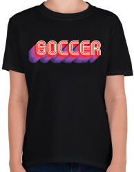 printfashion Soccer - Gyerek póló - Fekete (4997317)