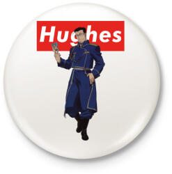 printfashion Hughes - Kitűző, hűtőmágnes - Fehér (5417443)