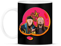 printfashion Jay és Néma Bob - Bögre - Fekete (2821154)