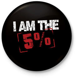 printfashion I am the 5% - Kitűző, hűtőmágnes - Fekete (14940164)