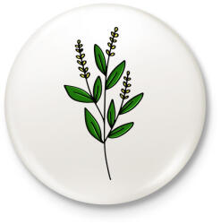 printfashion virág-006 - Kitűző, hűtőmágnes - Fehér (3087527)