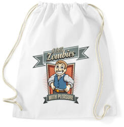 printfashion I kill zombies - Sportzsák, Tornazsák - Fehér (440580)