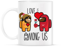 printfashion Among us - LOVE is Among us - Bögre - Fehér (4359982)