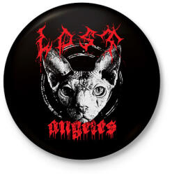 printfashion Death Metal Lost Angeles - Kitűző, hűtőmágnes - Fekete (6875648)