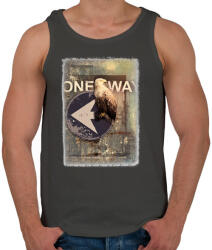 printfashion Egy út - Férfi atléta - Sötétszürke (60130)
