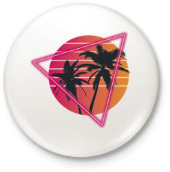 printfashion Pálmafák - Kitűző, hűtőmágnes - Fehér (9445241)