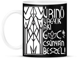 printfashion ékesszóló úrikisasszony. w - Bögre - Fekete (15500221)