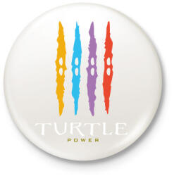 printfashion Teknős erő - Kitűző, hűtőmágnes - Fehér (3076623)