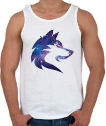 printfashion Galaxis farkas - Férfi atléta - Fehér (14127387)