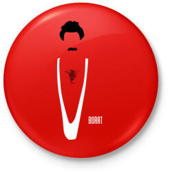 printfashion Borat - Kitűző, hűtőmágnes - Piros (3626532)