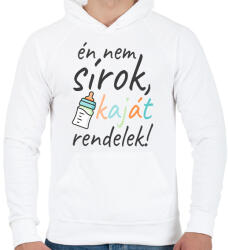 printfashion Nem sírok - Férfi kapucnis pulóver - Fehér (2769165)