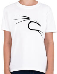 printfashion Kali linux black - Gyerek póló - Fehér (3529027)