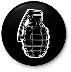 printfashion Gránát - Kitűző, hűtőmágnes - Fekete (3096407)