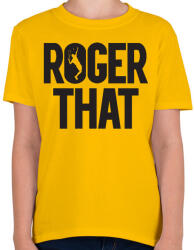 printfashion Roger That? - Gyerek póló - Sárga (2569846)