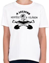 printfashion A legjobb kertész a világon - Gyerek póló - Fehér (6978649)