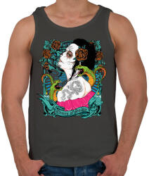 printfashion Kígyókirálynő - Férfi atléta - Sötétszürke (192555)