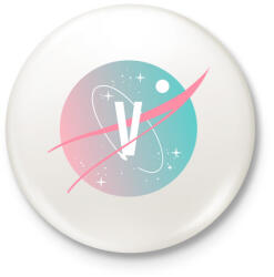printfashion BTS NASA: V - Kitűző, hűtőmágnes - Fehér (3082888)