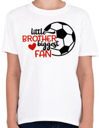 printfashion Little brother biggest fan - Gyerek póló - Fehér (4951605)