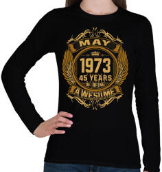 printfashion 1973 Awesome - Női hosszú ujjú póló - Fekete (786193)