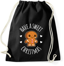 printfashion Have sweet Christmas - Sportzsák, Tornazsák - Fekete (2043065)