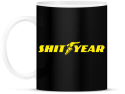 printfashion SHIT YEAR - Bögre - Fekete (4722630)