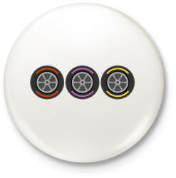 printfashion F1 gumik - Kitűző, hűtőmágnes - Fehér (13971550)