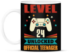 printfashion 24 éves gamer - Bögre - Fekete (1451648)