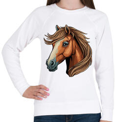 printfashion Ló - Női pulóver - Fehér (15780071)