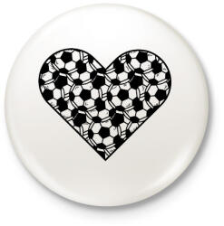 printfashion Focis szív - Kitűző, hűtőmágnes - Fehér (14028943)