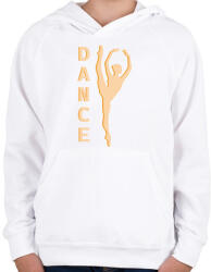 printfashion Dance - Balett - Gyerek kapucnis pulóver - Fehér (7167110)