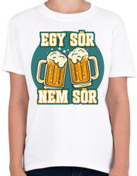 printfashion Egy sör nem sör - Gyerek póló - Fehér (16451053)