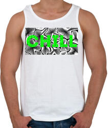 printfashion Zöld CHILL - Férfi atléta - Fehér (13909218)