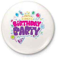 printfashion Szülinapi party - Kitűző, hűtőmágnes - Fehér (3078650)