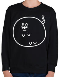 printfashion Dagi cica - Gyerek pulóver - Fekete (4700644)
