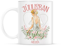printfashion Júliusban férjhez megyek - Bögre - Fehér (7337973)