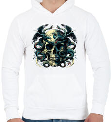 printfashion Koponya - Férfi kapucnis pulóver - Fehér (15168625)