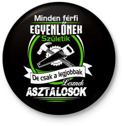 printfashion A legjobb asztalos - Kitűző, hűtőmágnes - Fekete (3094655)