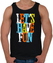 printfashion Szórakozzunk - Férfi atléta - Fekete (18471)