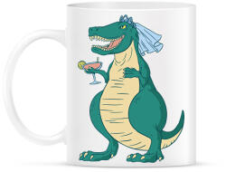 printfashion Lánybúcsús dínó - Bögre - Fehér (13983745)