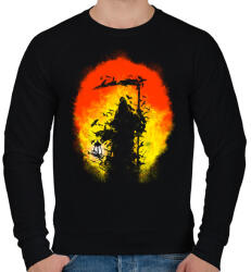 printfashion Látogatás - Férfi pulóver - Fekete (41940)