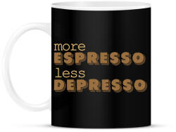printfashion Több espresso - Bögre - Fekete (11637384)