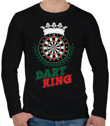 printfashion Dart King - Férfi hosszú ujjú póló - Fekete (1054929)