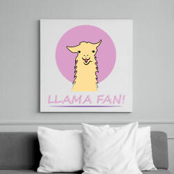 printfashion llama_purple - Vászonkép - Fehér (6624937)
