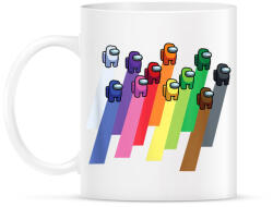 printfashion Among Us - Színes minta - Bögre - Fehér (3936765)